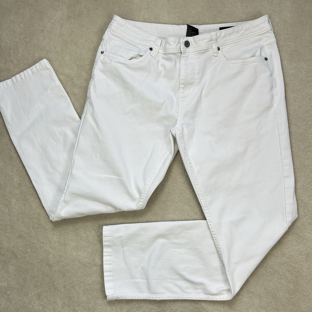 The Perfect Jean NYC Jeans Mens 38x32 Slim Straight White Denim